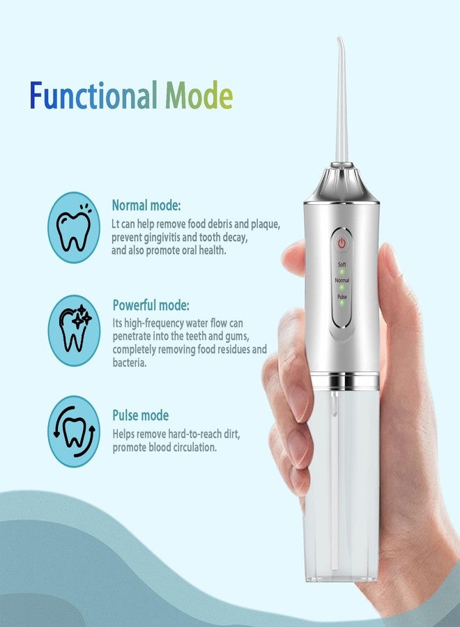 CHEENNY Water Flosser Oral Irrigator with 3 Modes 4 Jets IPX7 | Cordless Waterproof Rechargeable Irrigation Cleaner with 220ml Detachable Water Tank for Teeth Cleaning (Multicolor) (Water Dental Flosser) - Image 5